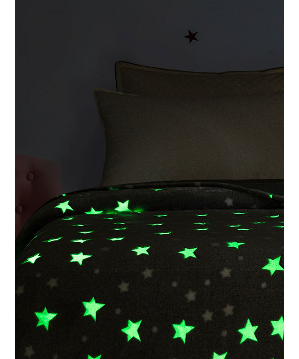 Fluorescent blanket Stars Pink 80x90