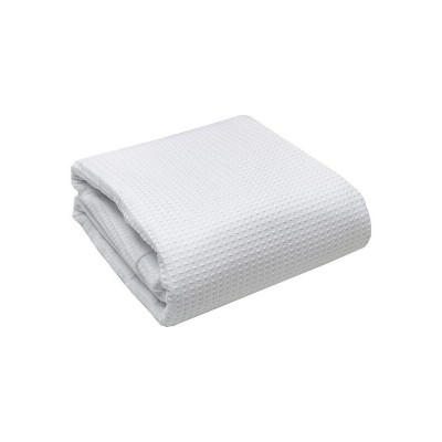 Cotton pique blanket White Moni (165x265)