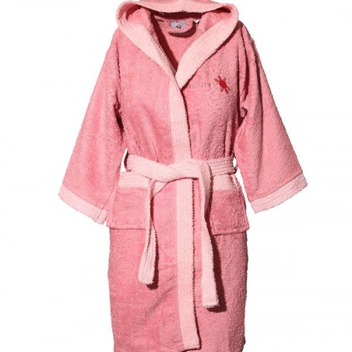 Children's bathrobe with hood Lila Age 8-10