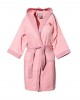 Children's bathrobe with hood Pink Age 8-10