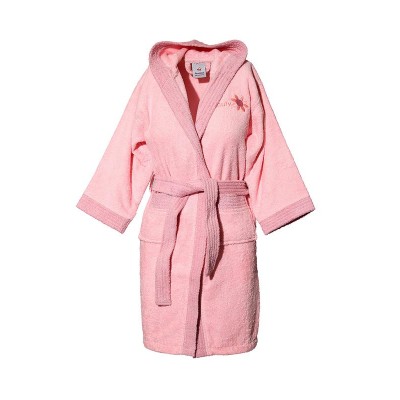Children's bathrobe with hood Pink Age 12-14