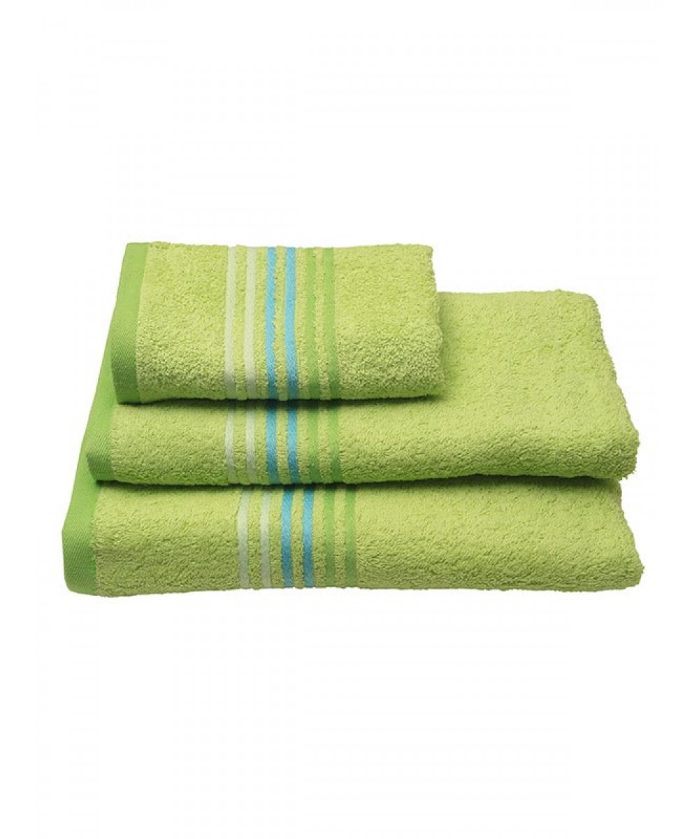 Πετσέτα πενιέ Stripes Green Προσώπου (50x100)