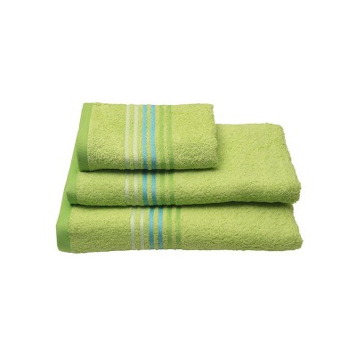 Πετσέτα πενιέ Stripes Green Προσώπου (50x100)