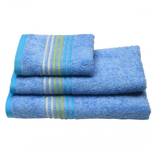Stripes Light Blue Face Towel (50x100)