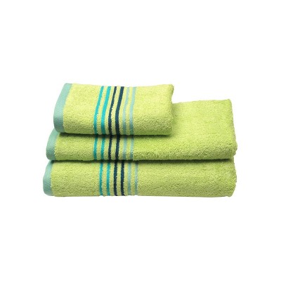 Stripes Light Green Face Towel (50x100)