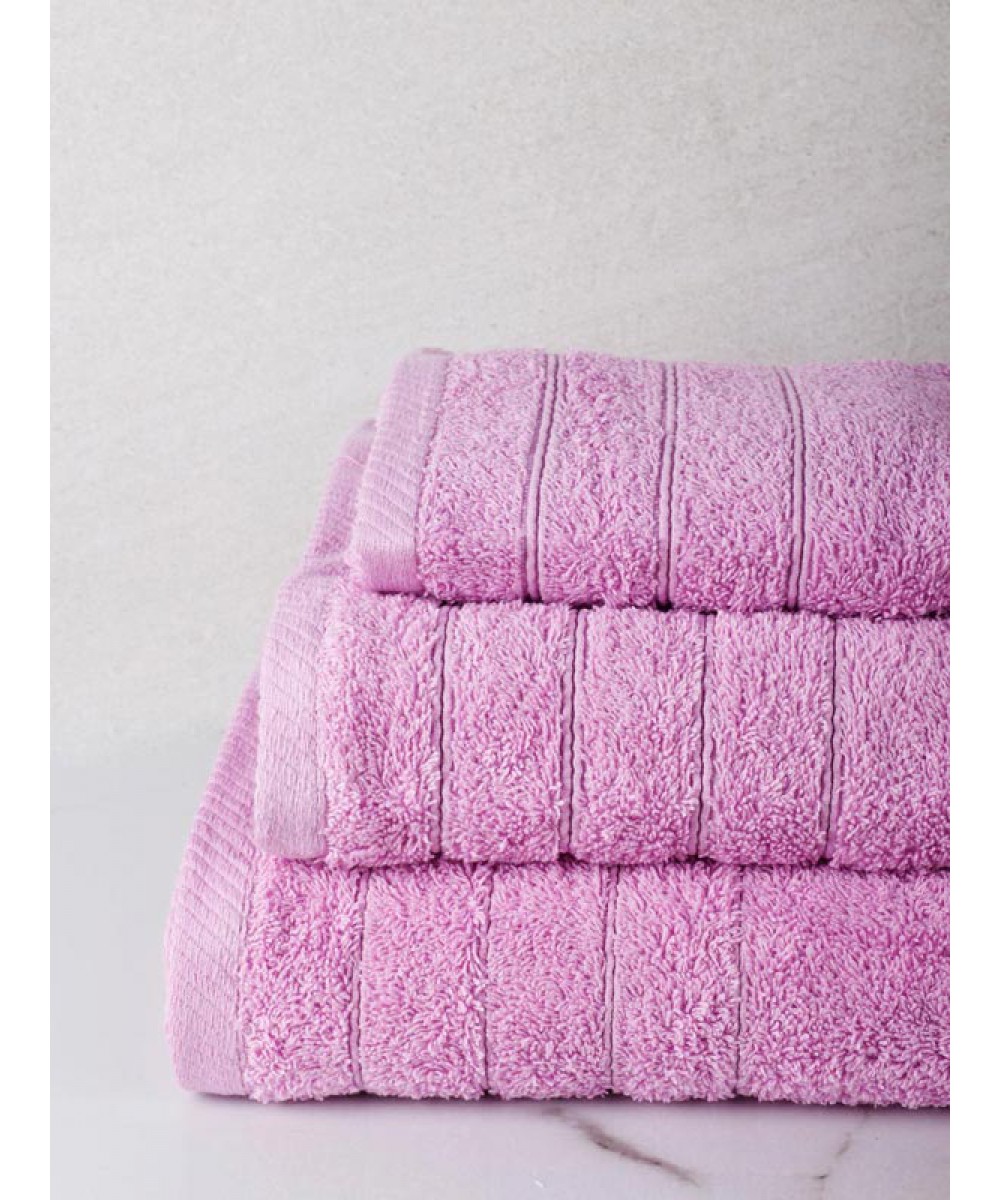 Combed towel Dory 16 Lila Set of 3 pcs.