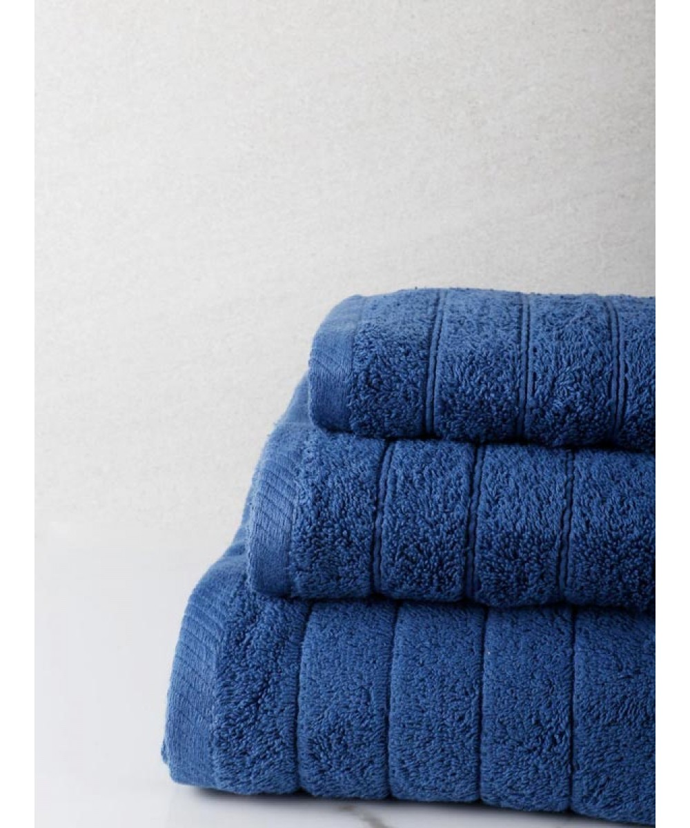 Combed towel Dory 19 Dark Blue Set of 3 pcs.