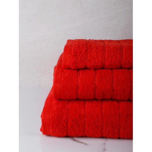 Combed towel Dory 3 Red Set of 3 pcs.