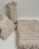 Crochet Towel 1 Beige Bathroom (80x150)