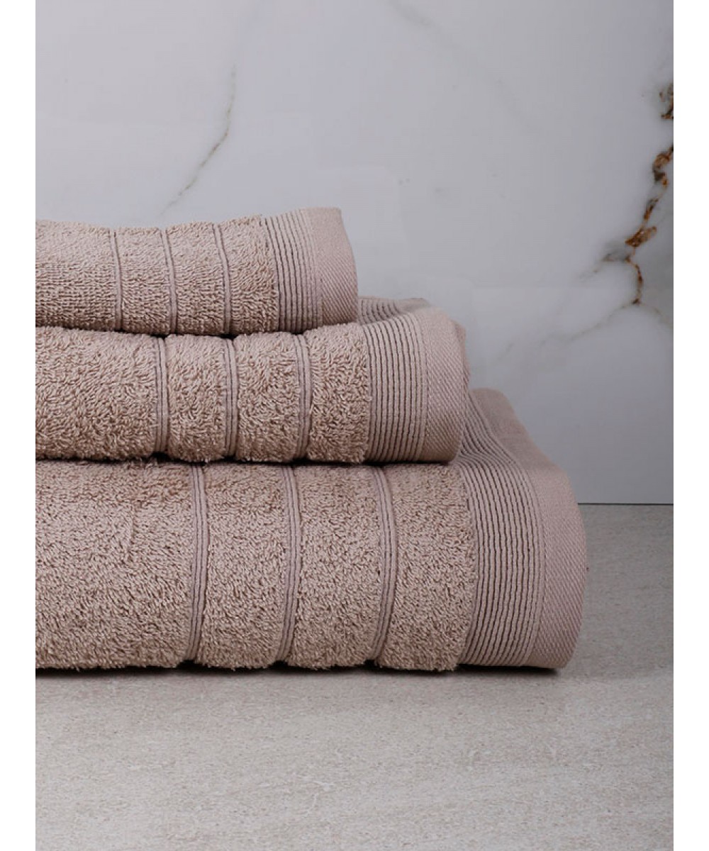 Himburi towel 11 Medium Beige Set of 3 pcs.