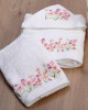 Set of embroidered towels 20 White