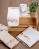 Set of embroidered towels 22 White