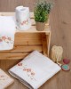 Set of embroidered towels 22 White