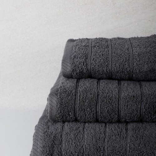 Πετσέτα πενιέ Dory 10 Dark Grey Προσώπου (50x100)