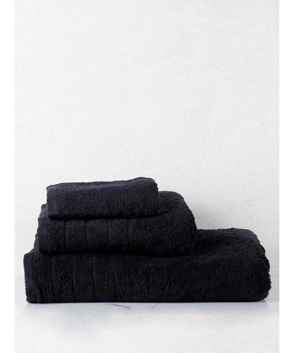 Combed towel Dory 21 Black Bathroom (80x150)