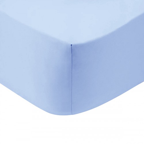 Fitted sheet Cotton Feelings with elastic 103 Light Blue Single (100x200 30)