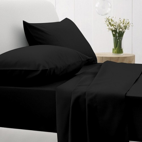 Cotton Feelings fitted sheet with elastic 111 Black Single (100x200 30)