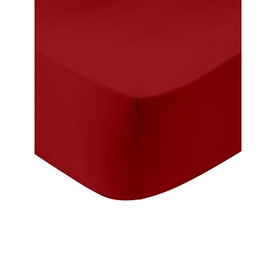 Κατωσέντονο Cotton Feelings με λάστιχο 113 Red Μονό (100x200 30)