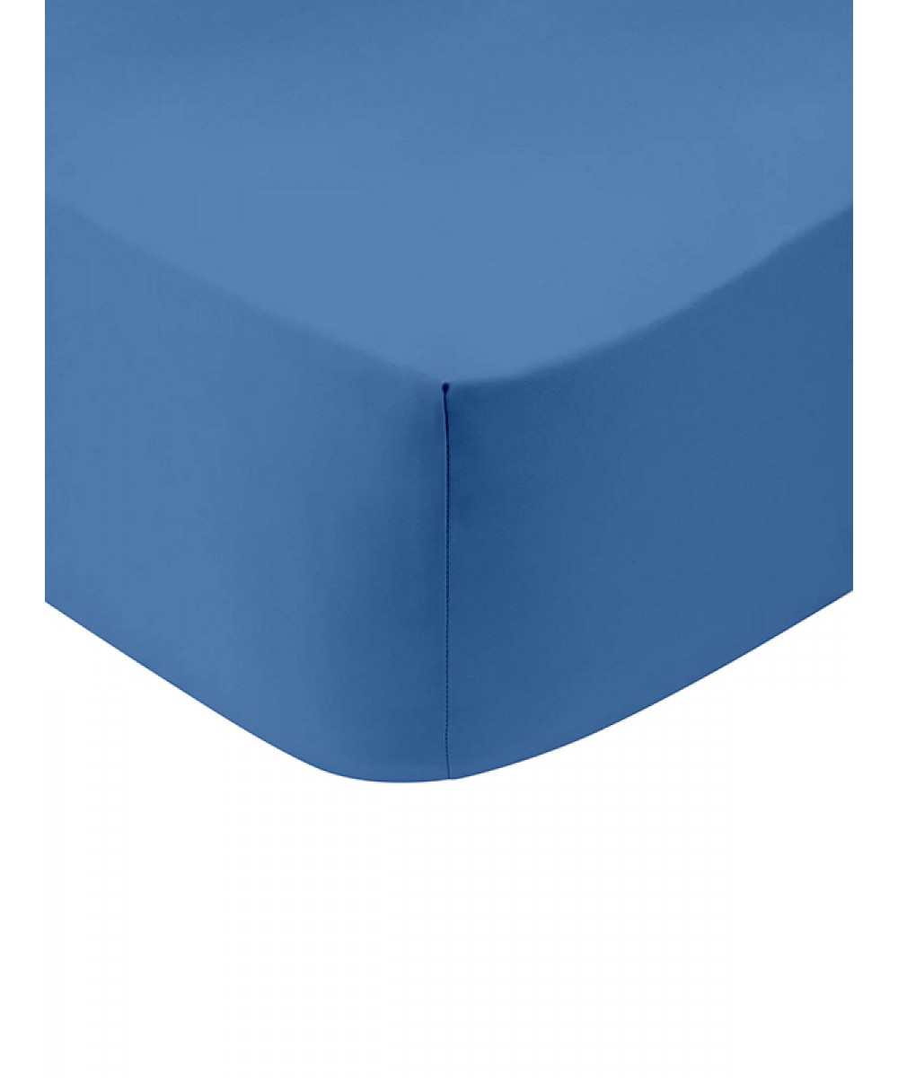 Κατωσέντονο Cotton Feelings με λάστιχο 104 Blue Ημίδιπλο (120x200 30)