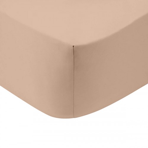Cotton Feelings fitted sheet with elastic 110 Beige Semi-double (120x200 30)