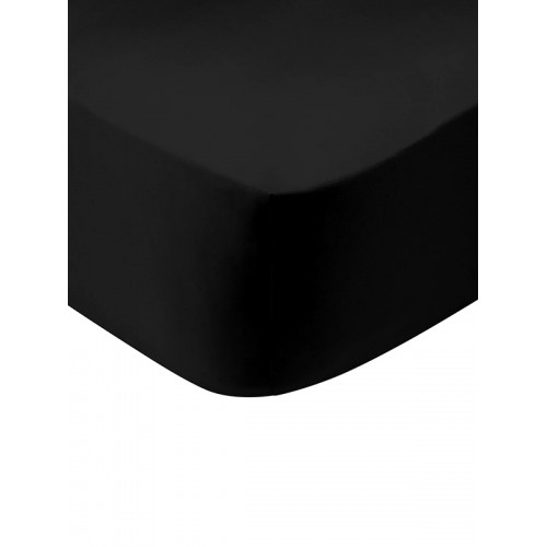 Κατωσέντονο Cotton Feelings με λάστιχο 111 Black Ημίδιπλο (120x200 30)