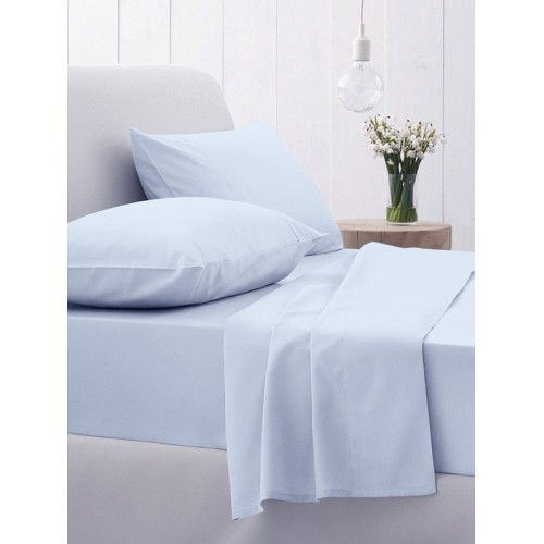 Fitted sheet Cotton Feelings with elastic 103 Light Blue Double (160x200 30)