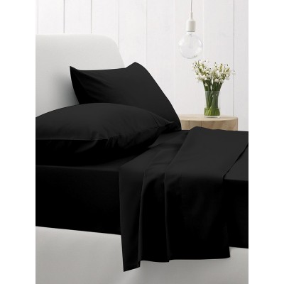 Cotton Feelings fitted sheet with elastic 111 Black Double (160x200 30)