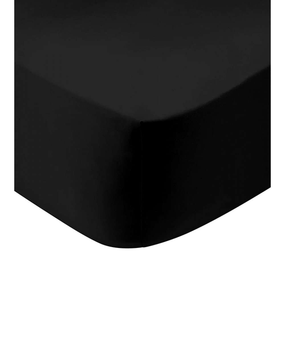 Κατωσέντονο Cotton Feelings με λάστιχο 111 Black Διπλό (160x200 30)