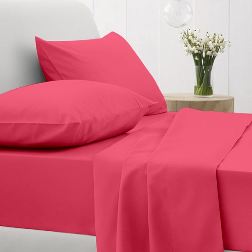 Cotton Feelings fitted sheet with elastic 112 Fuchsia Double (160x200 30)