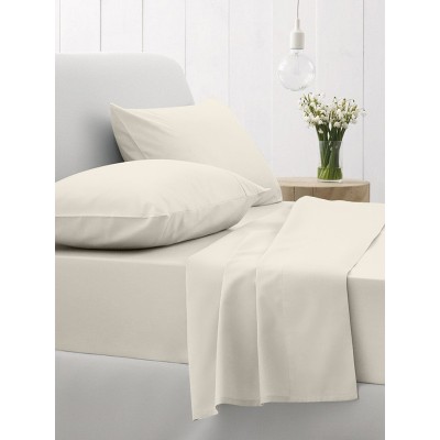 Cotton Feelings fitted sheet with elastic 108 Ecru Super double (180x200 30)