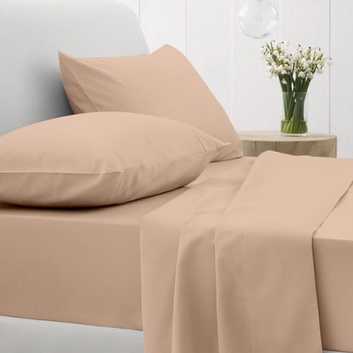 Cotton Feelings fitted sheet with elastic 110 Beige Super double (180x200 30)