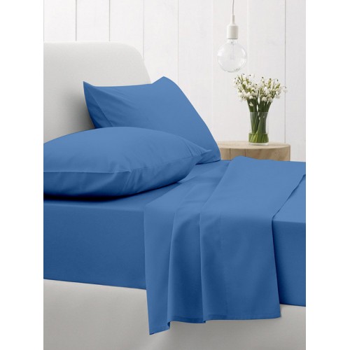 Cotton Feelings flat sheet 104 Blue Single (165x270)