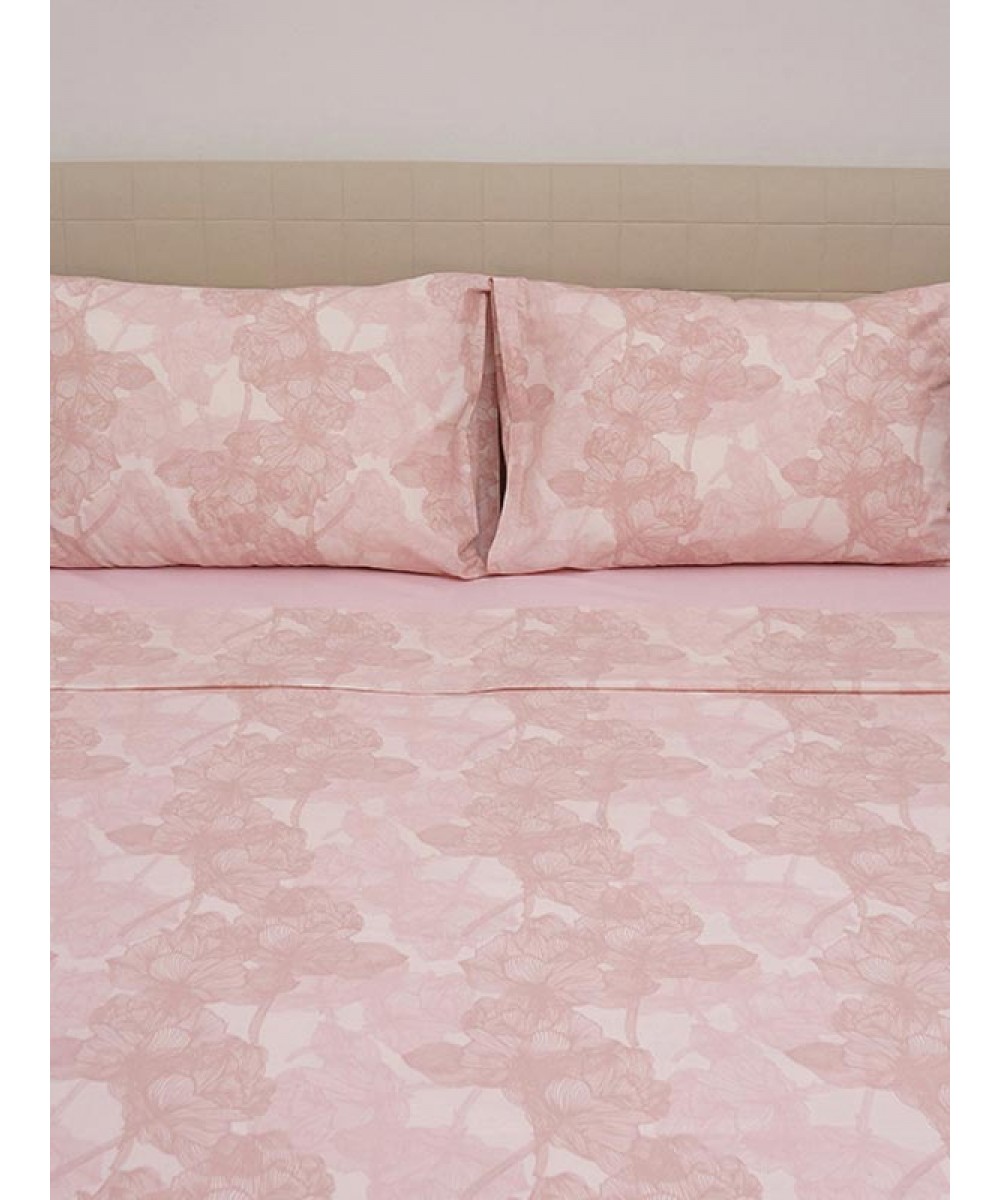 Sheet Set Cotton Feelings 2032 Pink Single (165x270)