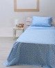 Sheet set cotton feelings 22 blue Single with elastic (105x205 30)