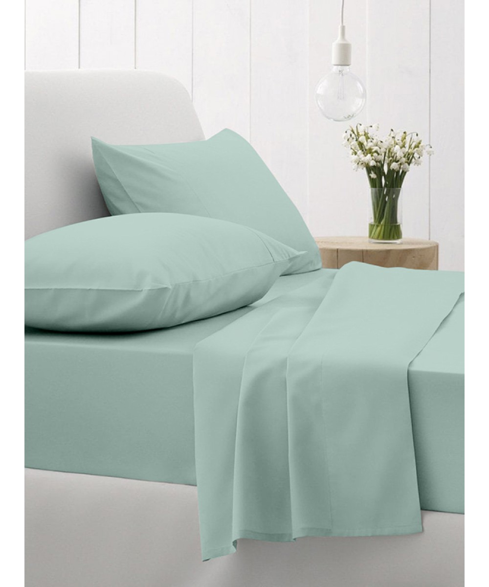 Sheet Set Cotton Feelings 105 Aqua Double with elastic (150x205 30)