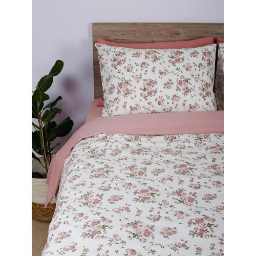 Sheet set Cotton Feelings 929 Pink Super double with elastic (170x205 30)
