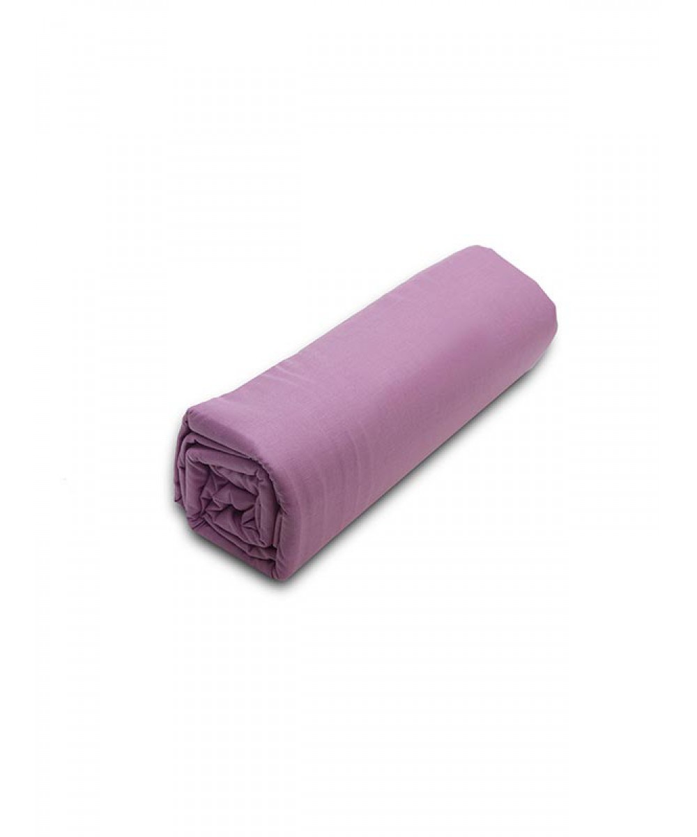 Menta Bed Sheet with Rubber 10 Mauve Single (100x200 20)