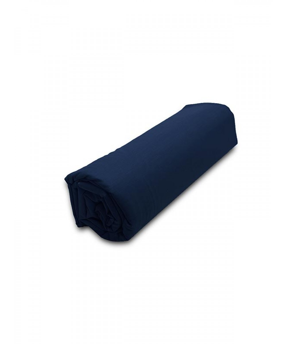 Menta bedsheet with rubber 26 Navy Single (100x200 20)