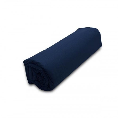 Menta bedsheet with rubber 26 Navy Single (100x200 20)
