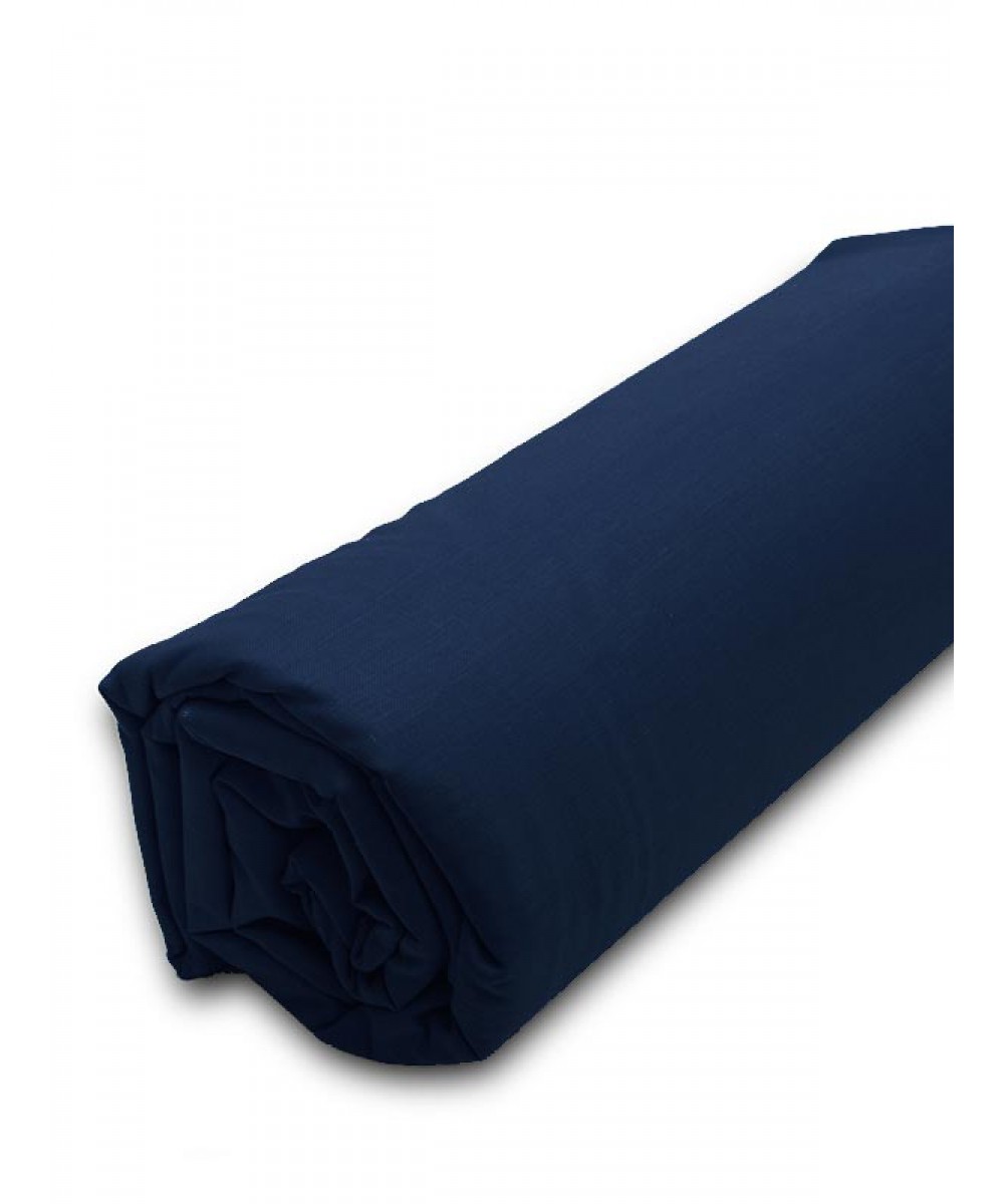 Menta fitted sheet with rubber 26 Navy Semi-double (120x200 20)