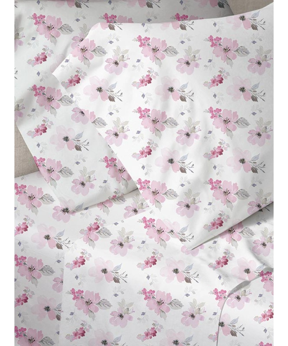 Menta Printed Sheet Set 030 Pink Mono (160x250)
