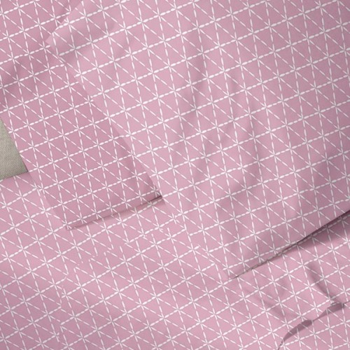 Menta Sheet Set Printed 940 Pink Double (200x250)
