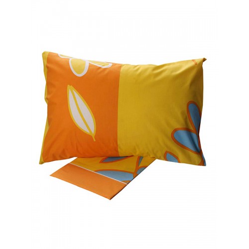 Cotton Feelings Printed Sheet Set 129 Yellow Single (160x260)