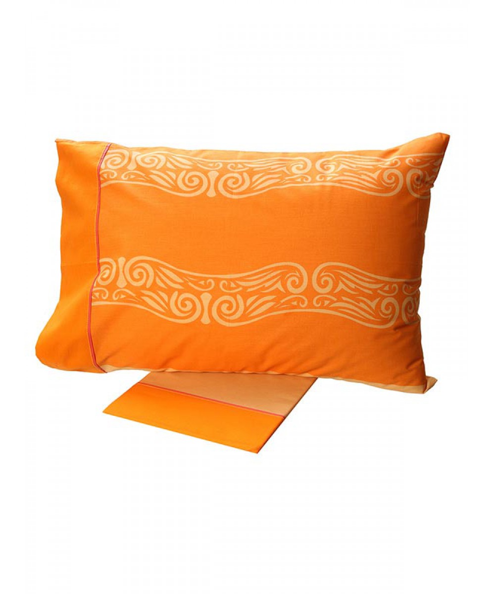 Cotton Feelings Printed Sheet Set 2017 Orange Single (160x260)