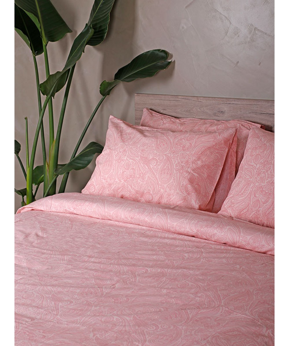 Σετ Σεντόνια Cotton Feelings 2040 Pink Υπέρδιπλο με λάστιχο (170x205 30)