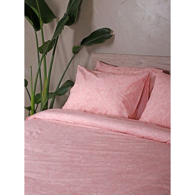 Σετ Σεντόνια Cotton Feelings 2040 Pink Υπέρδιπλο με λάστιχο (170x205 30)