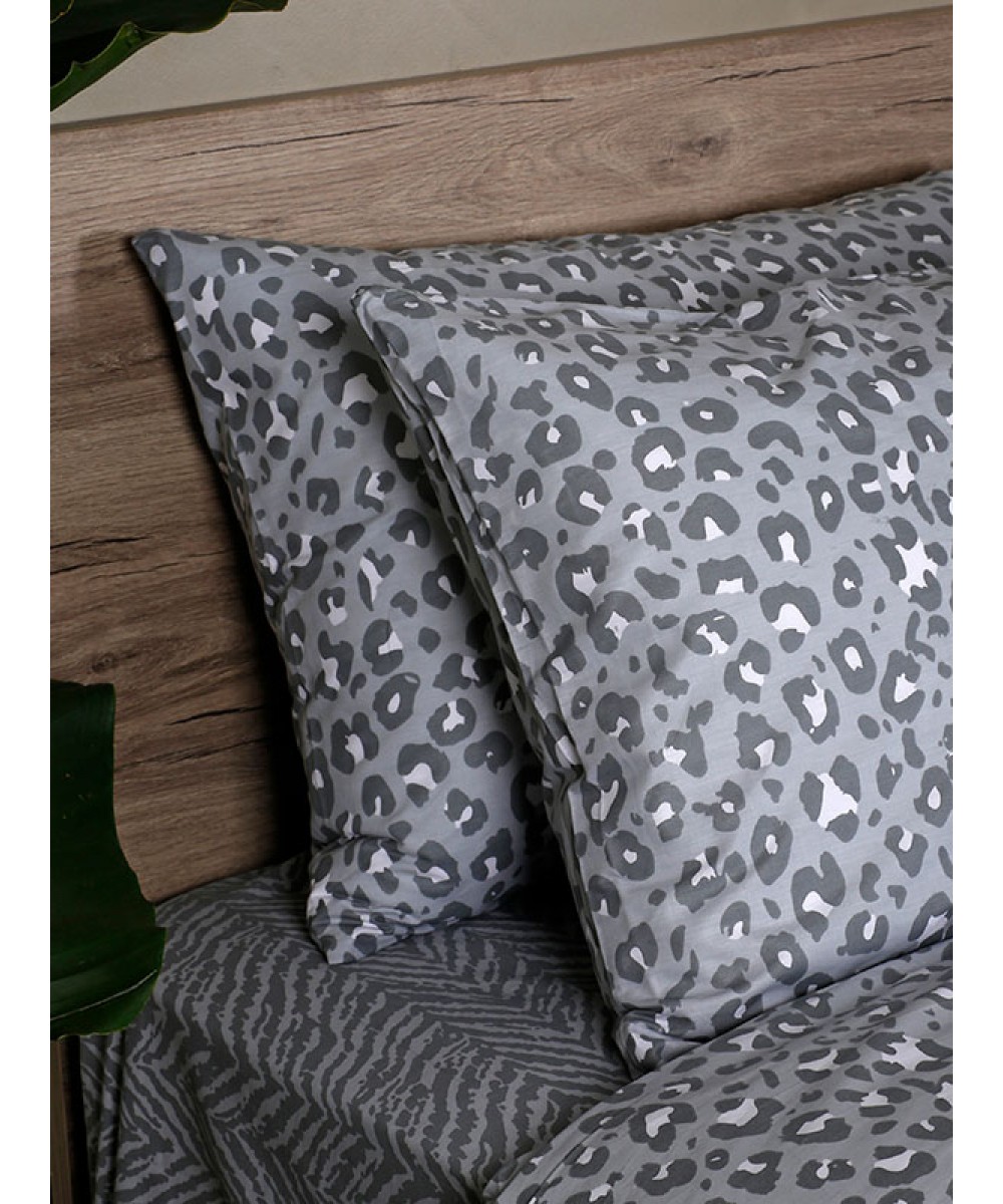 Sheet set Cotton Feelings 2044 Gray Super double with elastic (170x205 30)