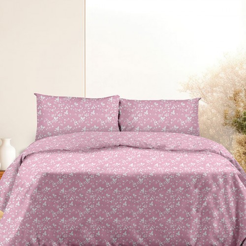 Flannel Sheet Set 040 Pink Single (160x260)