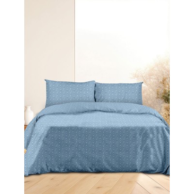 Flannel Sheet Set 2042 Blue Single (160x260)
