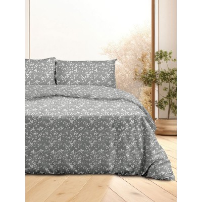 Sheet set Flannel 040 Gray Single with elastic (105x205 30)